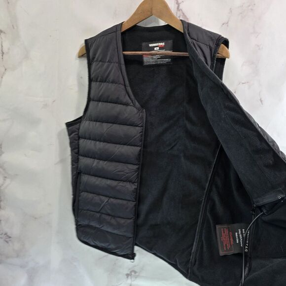 Venustas Vest Mens Medium Black Heated Puffer Insulated Warming Outdoor - Picture 8 of 12